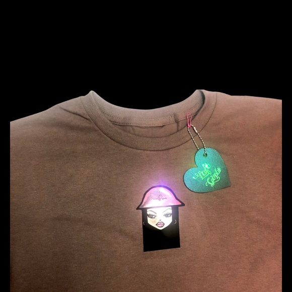 Lofi Girls Holographic Premium Vinyl Custom Design Shirt - Picture 5 of 6